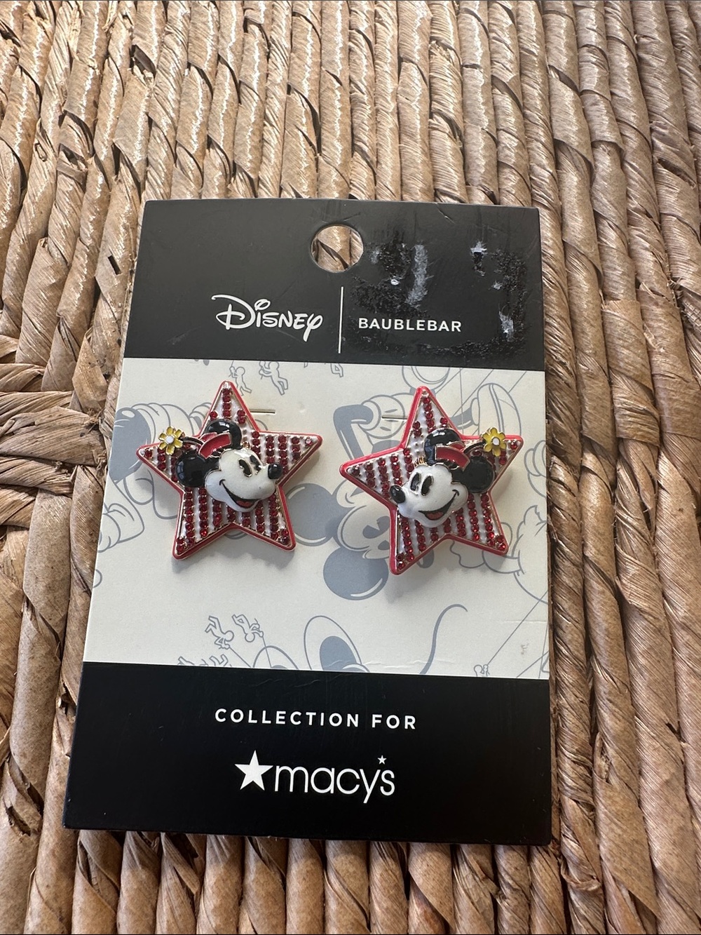 BaubleBar Red and White Minnie Star Stud Earrings